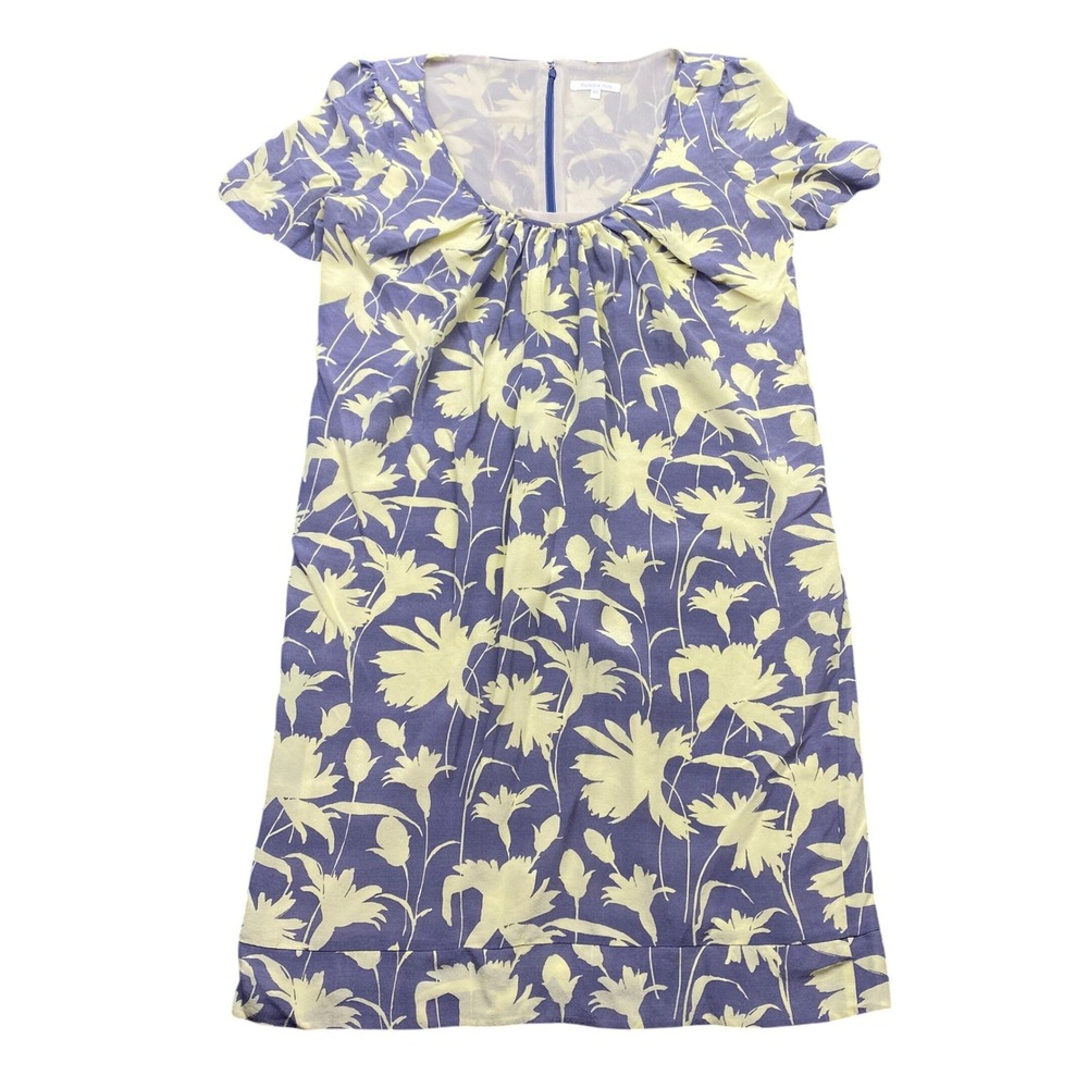 Patrizia Pepe Womens Floral Short Sleeve Shift Dress Purple Yellow Size 46 IT
